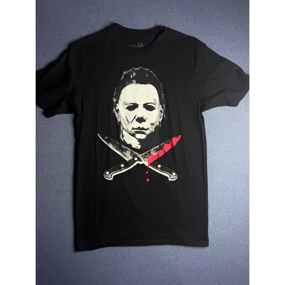 Halloween II Michael Myers Rock Rebel Graphic T-Shirt Mens Medium Black Horror